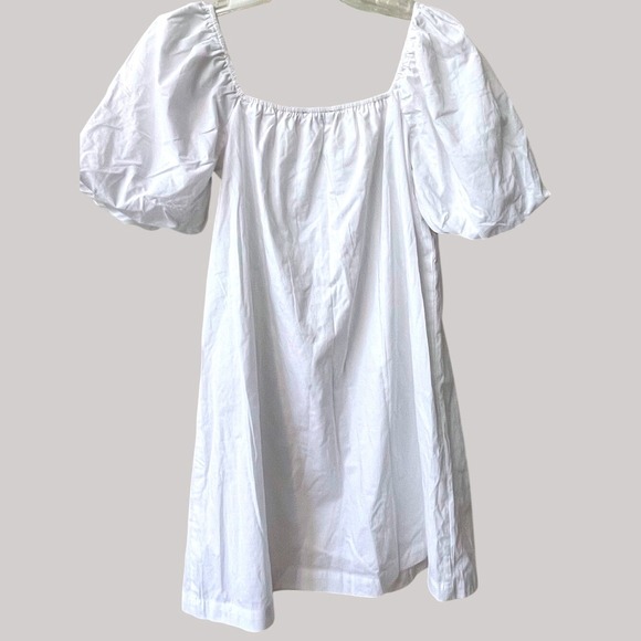 Sanctuary Dresses & Skirts - Sanctuary Babydoll Dress White Puff Sleeves Square Neck A Line Mini Small NWT